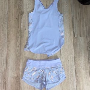 Ivivva by lululemon matching purple feather set